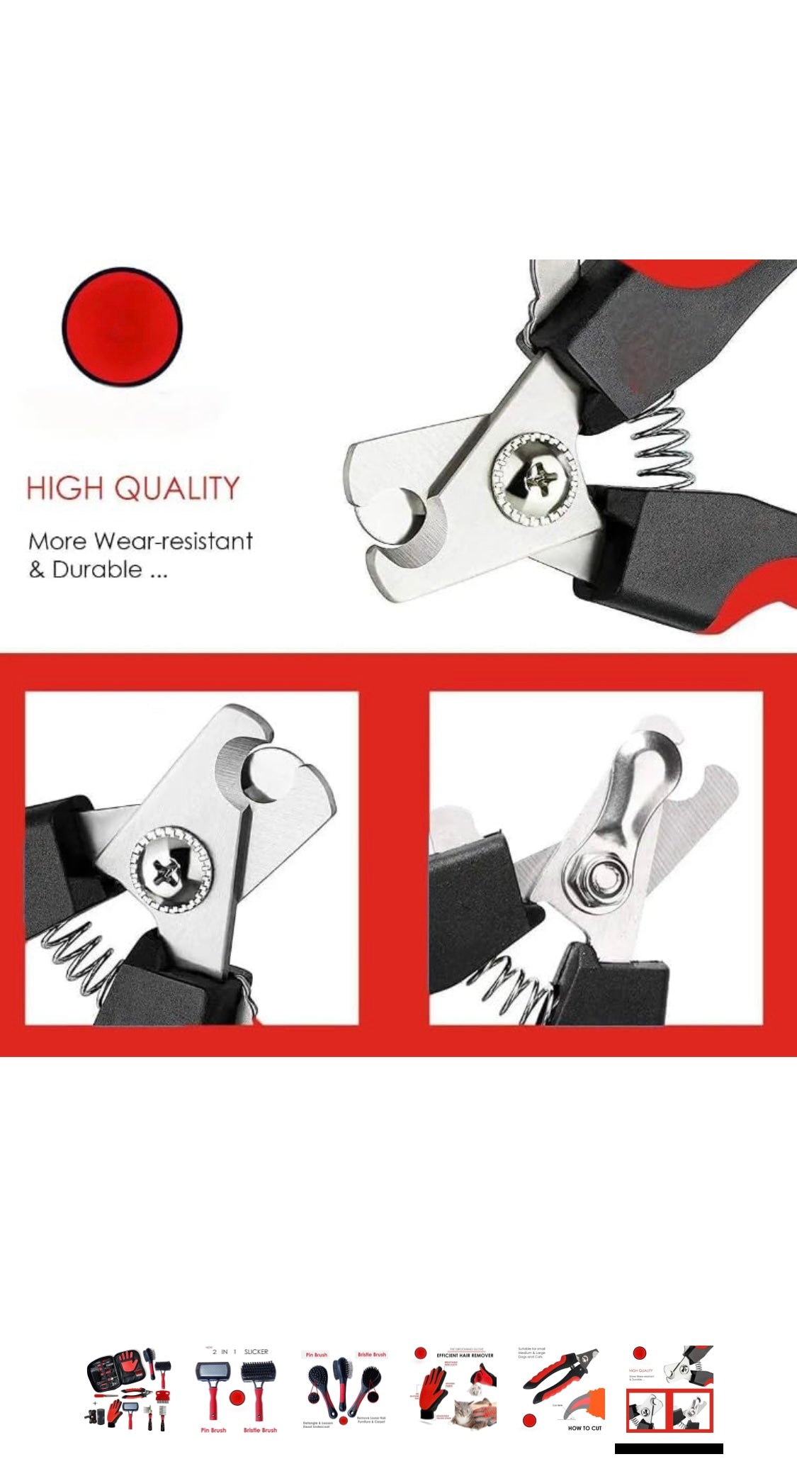 10-in-1 Pet Grooming Kit, Brush Set for Dogs & Cats, Includes Slicker, Deshedding, Long Hair Brushes