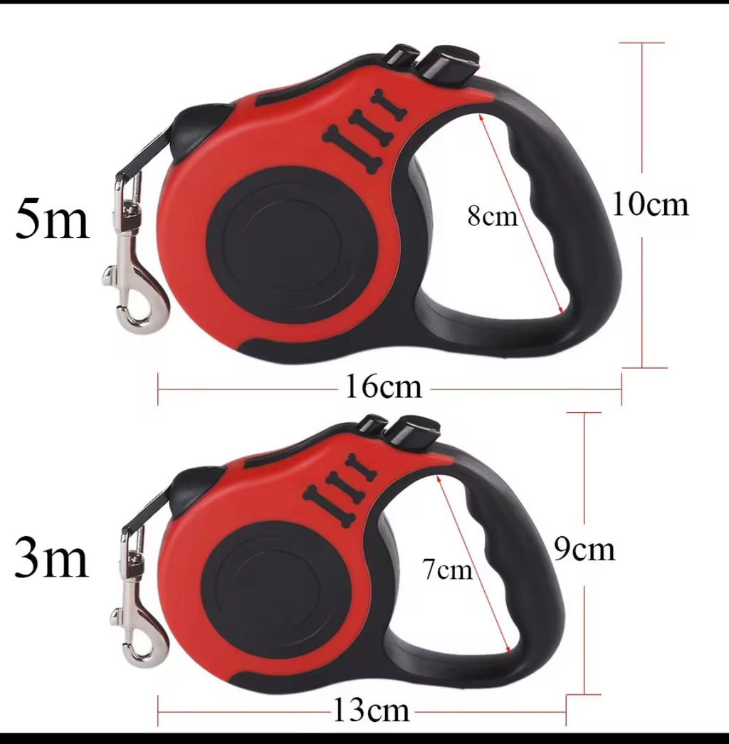 Automatic Retractable Durable Nylon Lead Pet Dog Leash for Outdoor, Walking, Hiking