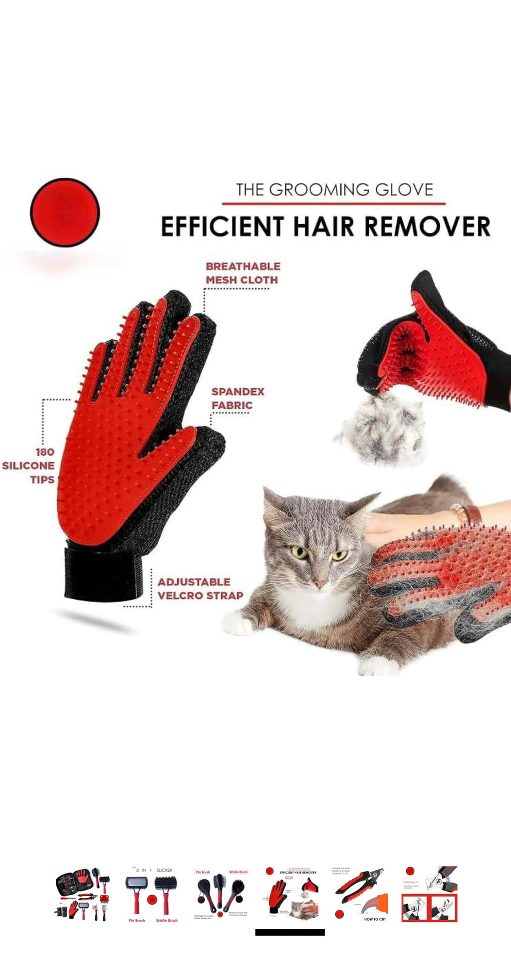 10-in-1 Pet Grooming Kit, Brush Set for Dogs & Cats, Includes Slicker, Deshedding, Long Hair Brushes