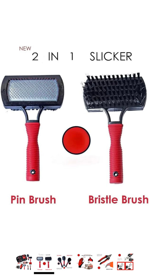 10-in-1 Pet Grooming Kit, Brush Set for Dogs & Cats, Includes Slicker, Deshedding, Long Hair Brushes