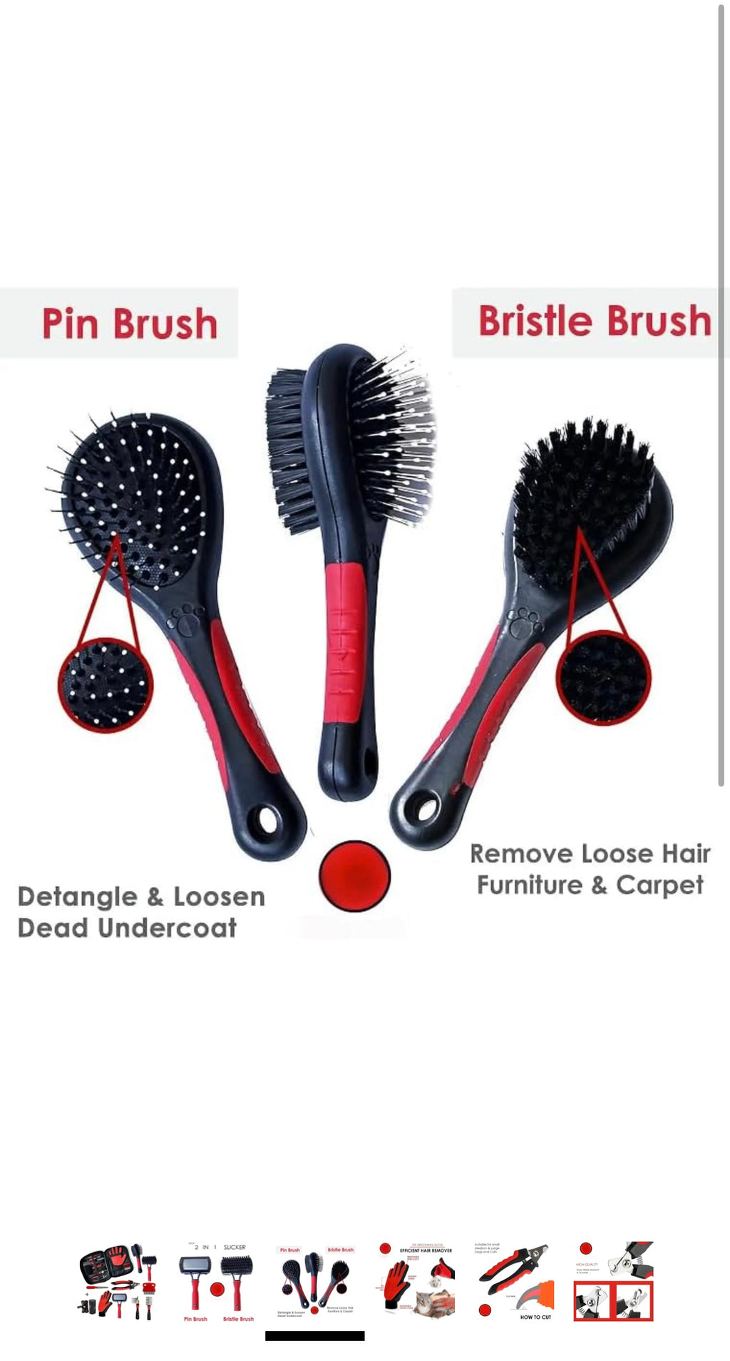 10-in-1 Pet Grooming Kit, Brush Set for Dogs & Cats, Includes Slicker, Deshedding, Long Hair Brushes