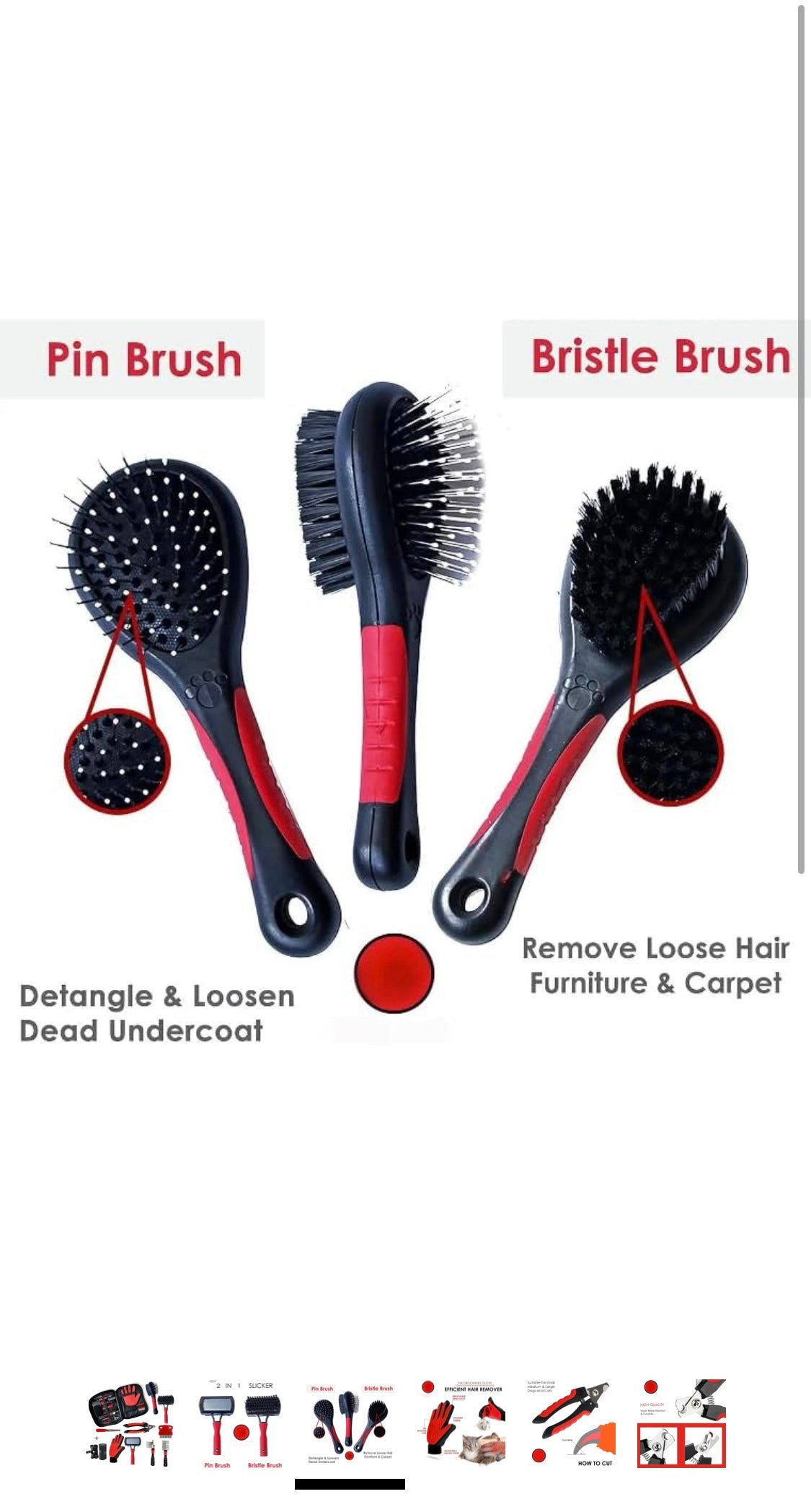 10-in-1 Pet Grooming Kit, Brush Set for Dogs & Cats, Includes Slicker, Deshedding, Long Hair Brushes